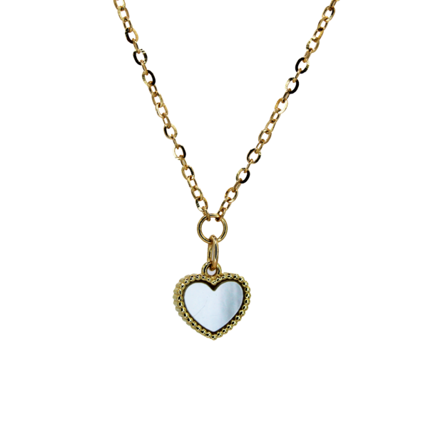 Collar Triple Corazón Madreperla - Imagen 2