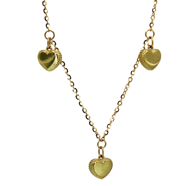 Collar Triple Corazón Madreperla - Imagen 3